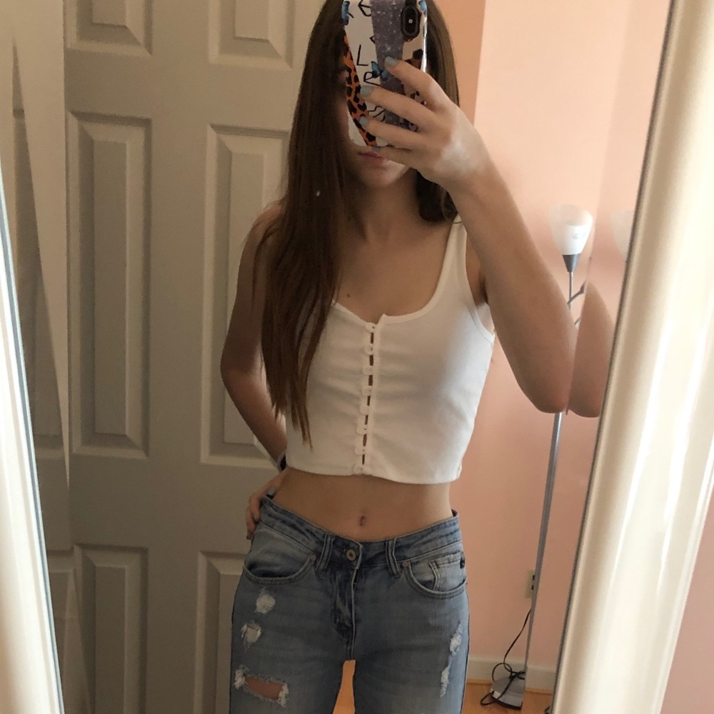 White Crop Top